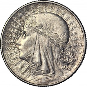 5 gold 1934, Head, minted