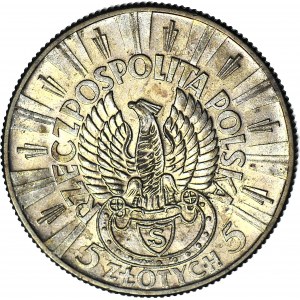 5 Zloty 1934, Piłsudski, STRZELECKI-Adler, Münze