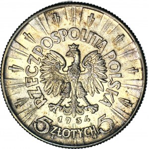 5 gold 1934, Pilsudski, official, beautiful