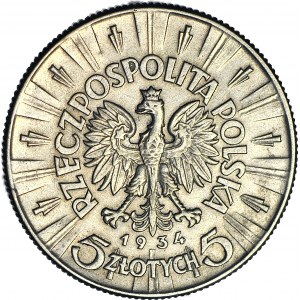 5 złotych 1934, Piłsudski, urzędowy