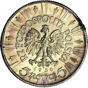 5 gold 1936, Pilsudski, beautiful