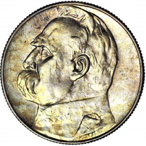 5 zlatých 1936, Piłsudski, krásná