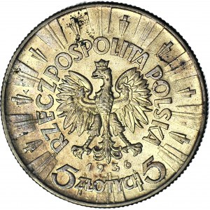 5 gold 1936, Pilsudski, beautiful