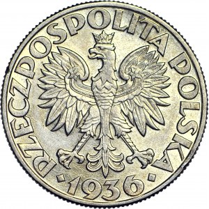 5 gold 1936 Sailing ship, minted