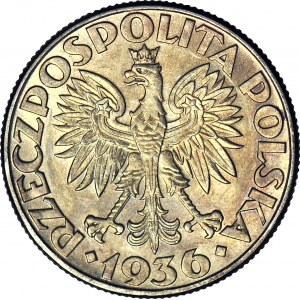 2 Gold 1936, Sailing ship, minted