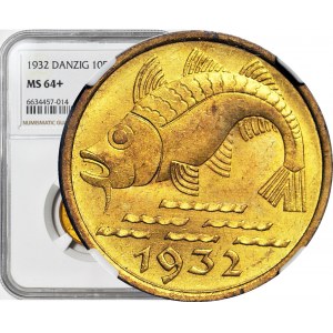 Free City of Danzig, 10 fenig 1932, Cod, minted
