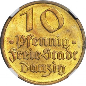 Free City of Danzig, 10 fenig 1932, Cod, minted