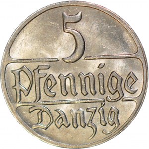 Free City of Gdansk, 5 pfennigs 1923, minted