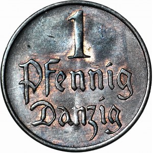 Free City of Gdansk, 1 fenig 1926, minted