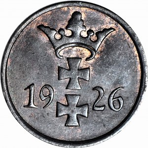 Free City of Gdansk, 1 fenig 1926, minted