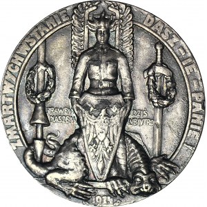 Medal, Józef Piłsudski - Wódz Legionów Polskich 1914 (Lewandowski), późniejsze wykonanie