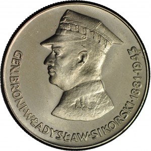 RR-, 50 złotych 1981, Władysław Sikorski, DESTRUKT - DOUBLE DIE