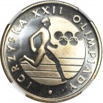 20 gold 1980, Games of the XXII Olympiad, mintage 5,000, LUSTERED
