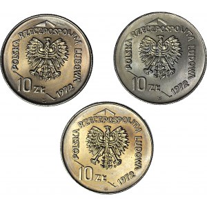 10 złotych 1972, Port w Gdyni, mennicze, 3 sztuki