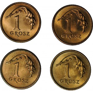 Set of 1 penny 1990, 1991, 1992, 1995