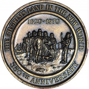 USA, Medal, 350th anniversary of the founding of the first colony in Plymouth