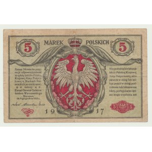 5 marks 1916 General, ser. B, tickets