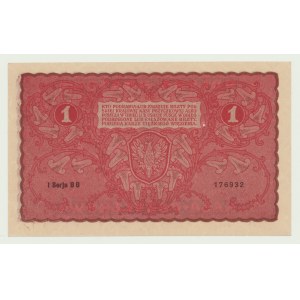 1 marka polska 1919, małe literki, I Seria BB
