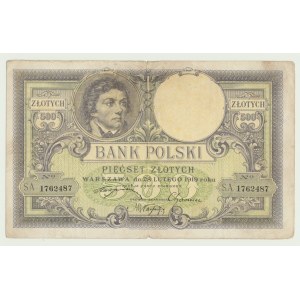 500 złotych 1919 Kościuszko, seria S.A.