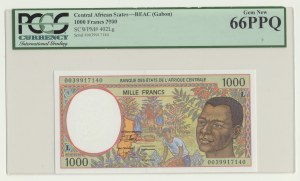 Central Africa, 1000 Francs 2000, Gabon