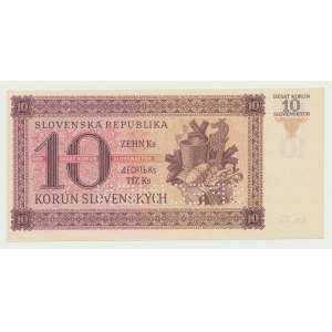 Słowacja, 10 koron 1939, SPECIMEN