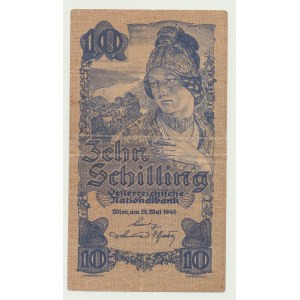 Austria, 10 szylingów 1945, Nr 6 cyfr