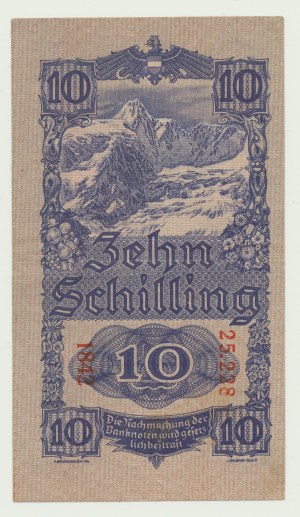 Austria, 10 shillings 1945, 5 figures