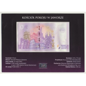 0 euro 2021, Peace Church in Jawor in a blister pack (edition of 100pcs).