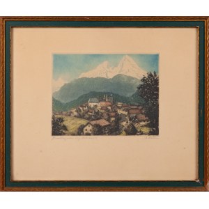Artysta nieokreślony, zachodnioeuropejski (XX wiek), Miasteczko alpejskie, 1932