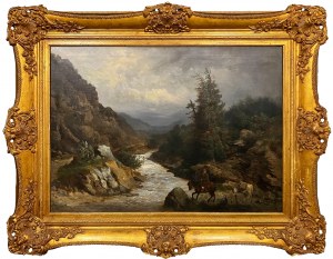 Józef JAROSZYŃSKI (1835-1900), Przeprawa przez rzekę