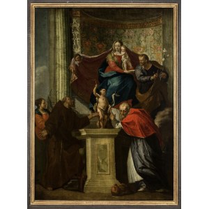 MN, Venetian School, Adoration of the Madonna (18th century).