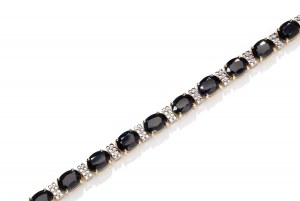 Bracelet with sapphires and diamonds XX/XXI century.