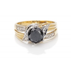 Anello con diamante nero inizio XXI secolo.