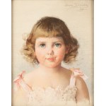 Anna Bilinska-Bohdanowiczowa (1857 Zlotopole, Ukraine - 1893 Zlotopole, Ukraine), Porträt eines Mädchens in einem rosa Kleid, 1889