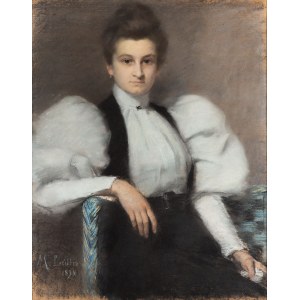 Maria Lübbes (1847 Hamburg-Altona - 1939 Monachium), Portret Izy Boznańskiej, 1894