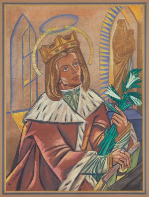 Zofia Stryjeńska (1891 Kraków - 1976 Genewa), Święty Kazimierz Królewicz, lata 50. XX w.