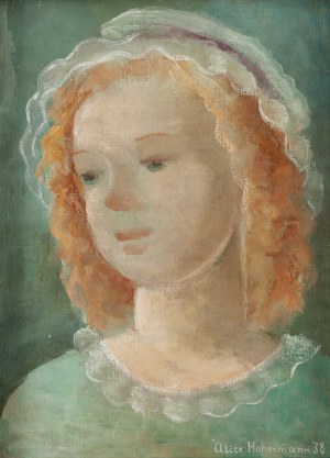 Alicja Hohermann (1902 Warszawa - 1943 Treblinka), Portret rudowłosej dziewczynki, 1938