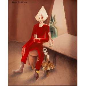 Mara Rucki (geb. 1920), Akrobat in Rot (Saltimbanque en rouge), 1944