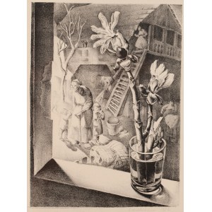 Leonia Nadelman Janecka (1909 Warsaw - 2003 Warsaw), View from the window. Chestnut tree branch, 1928