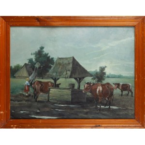 Artist unspecified, signed DANGEL (20th century), At the Well