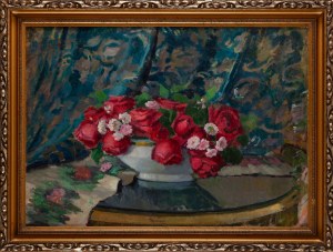 Janina NOWOTNOWA (1883-1963), Wazon z różami