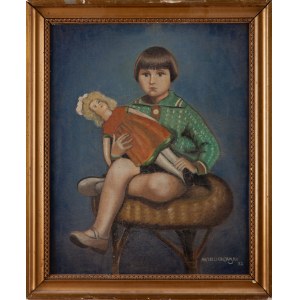 A. WIELOGNOWSKI (XX w.), Dziewczynka z lalką, 1932