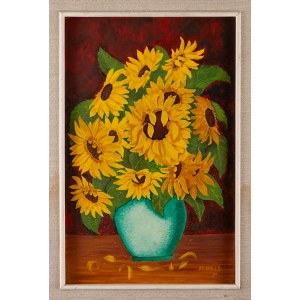 Artist unspecified, monogrammed JP (20th century), Sunflowers, 1979