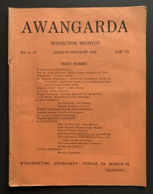 AWANGARDA. MONTHLY MAGAZINE OF THE YOUNG. NO. 9-10. NOVEMBER-DECEMBER. Poznan [1928].