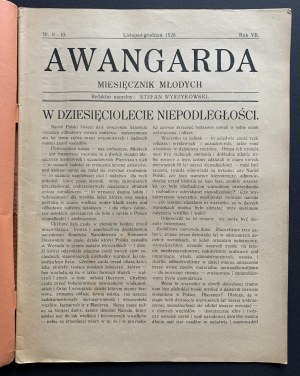 AWANGARDA. MONTHLY MAGAZINE OF THE YOUNG. NO. 9-10. NOVEMBER-DECEMBER. Poznan [1928].