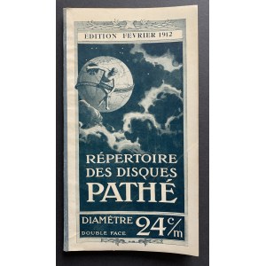 Katalog płyt gramofonowych braci PATHE. Paryż [1912]