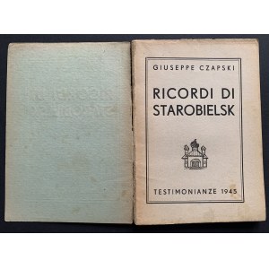 Giuseppe Czapski - „Ricordi di Starobielsk”. Rzym [1945]