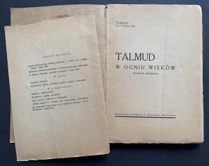 [Judaica] ZADERECKI Tadeusz - Talmud in the fire of the ages. Warsaw [1935].