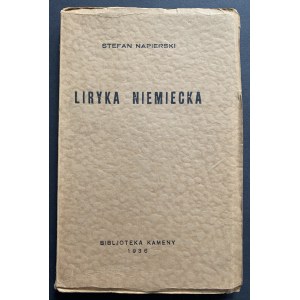 NAPIERSKI Stefan - Liryka niemiecka. I. Chełm Lubelski [1936]