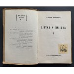 NAPIERSKI Stefan - Liryka niemiecka. I. Chełm Lubelski [1936]